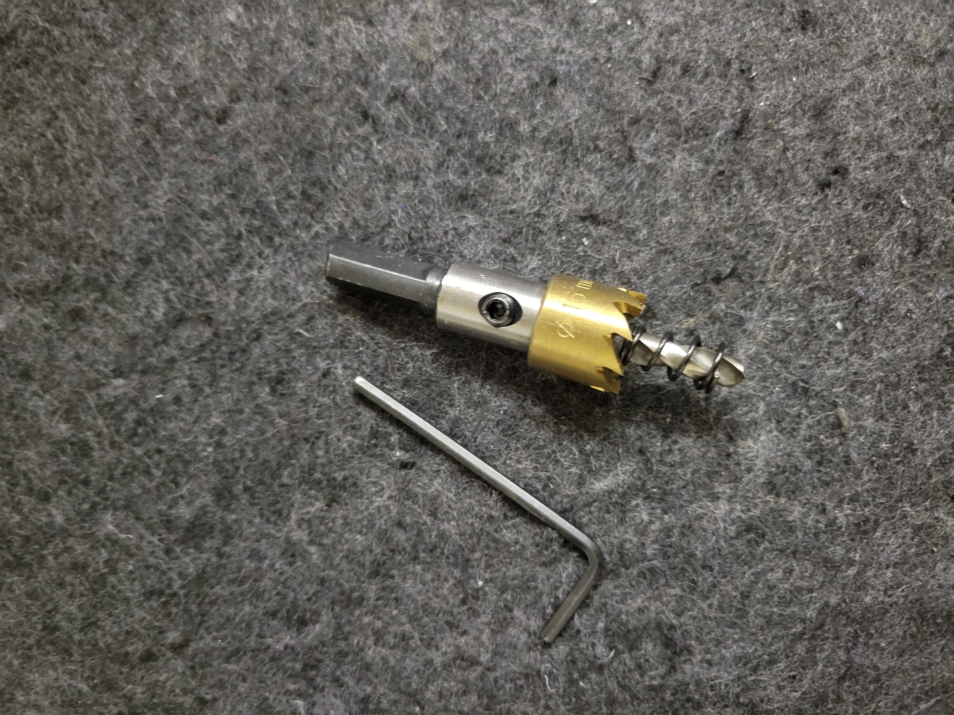 16mm M35 Titanium Drill Bit with adjustment hex key