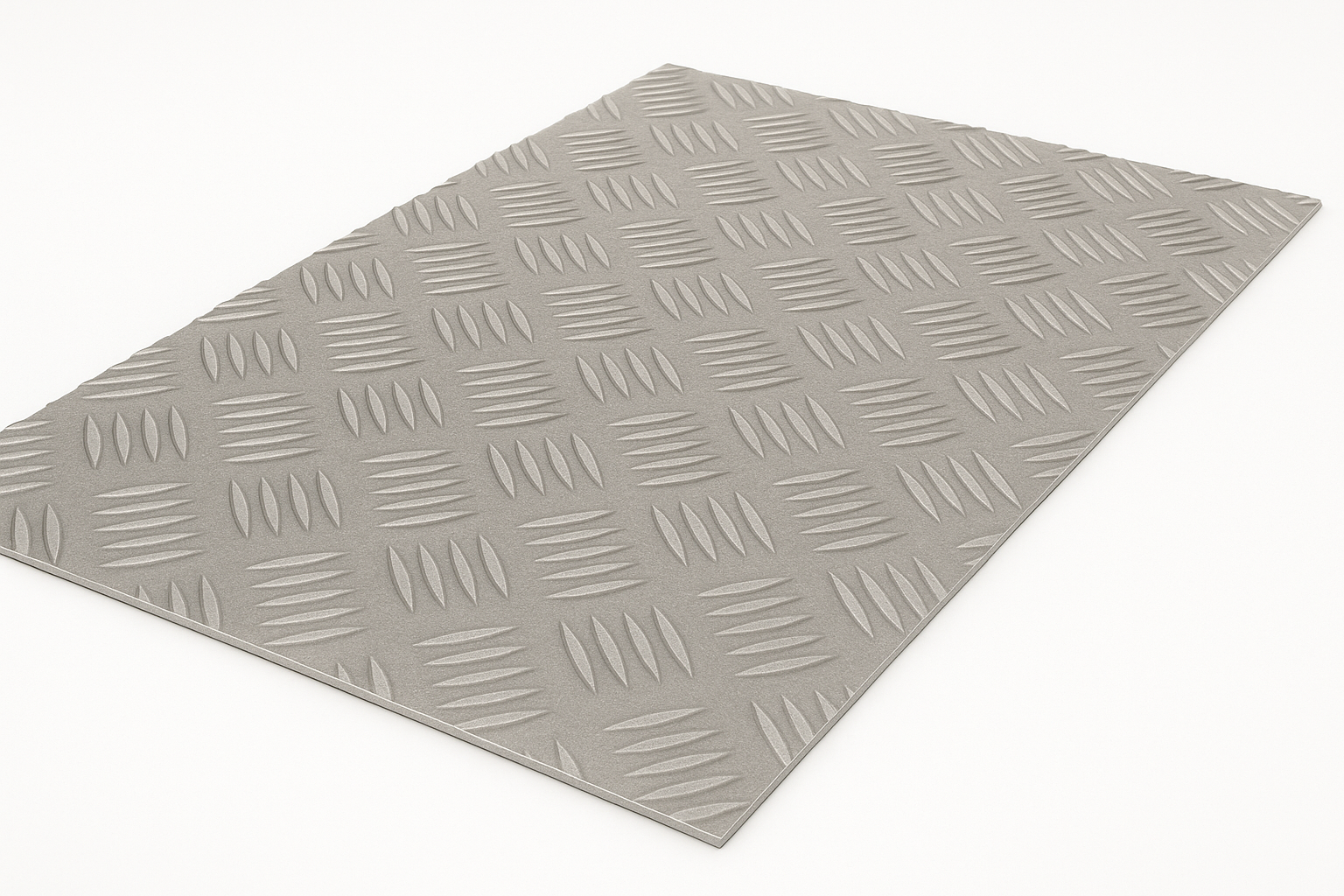 Aluminium Checker Tread Plate - Natural Finish - 3mm Thickness